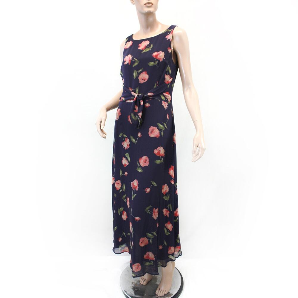 Ann Taylor vintage 90's silk lined garden party fairy floral print dress size 10